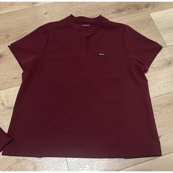 Women’s Jaanuu Scrub Set Maroon XL Xenos Pants & 2 Tops EUC! - Picture 4 of 9